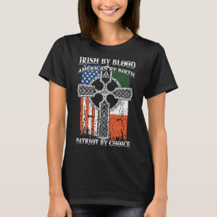 Irlandês por t-shirt do americano do sangue