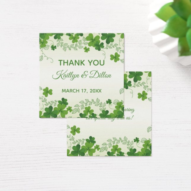 Irlandês Shamrock deixa o casamento Obrigado (Mesa)
