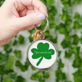 Irlandês Shamrock Premium Large Chaveiro Personali