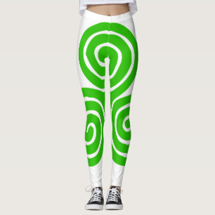 Irlandês Triskel Feliz Rua Patrick White Leggings