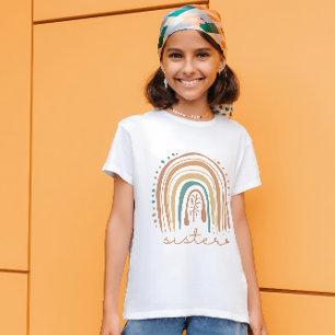 Irmã Boho Rainbow e Pastel Design Kids T-Shirt