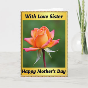 Irmã Com Amor Cartão do Dia das Mães