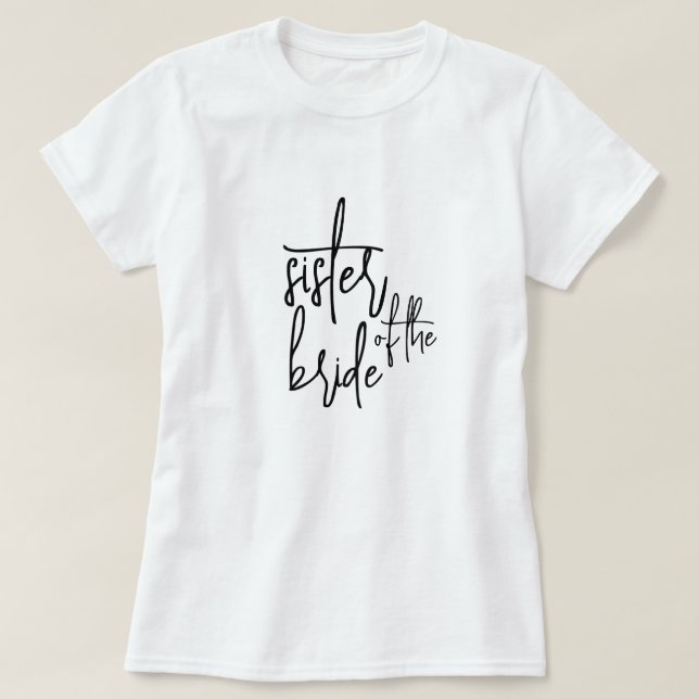 Irmã da noiva T-Shirt (Frente do Design)