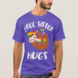 Irmã Livre Abraça Camisa LGBT Orgulho gay