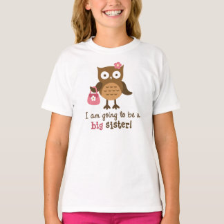 Irmã mais velha a ser - t-shirt da coruja da