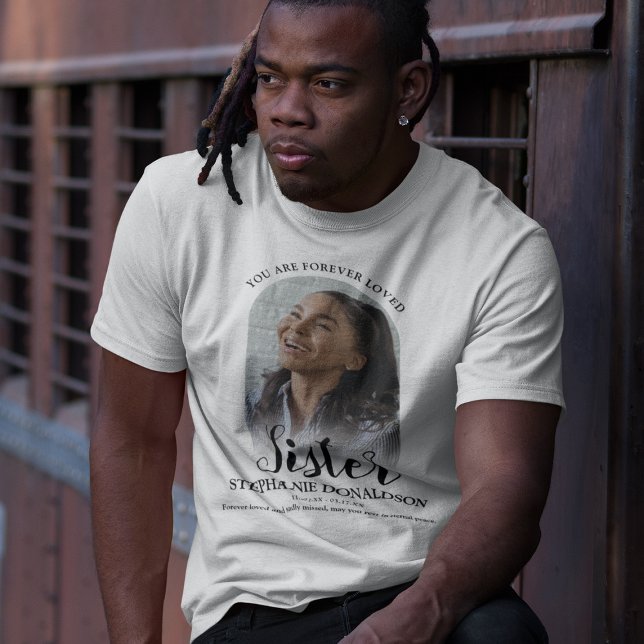 Irmã sempre amada | Foto Memorial T-Shirt (Criador carregado)