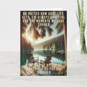 Irmão Aniversário, 5 x 7 cartão dobrado