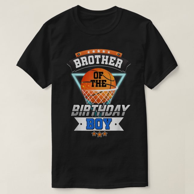 Irmão Dos Camisas De Basquete De Aniversário (Frente do Design)