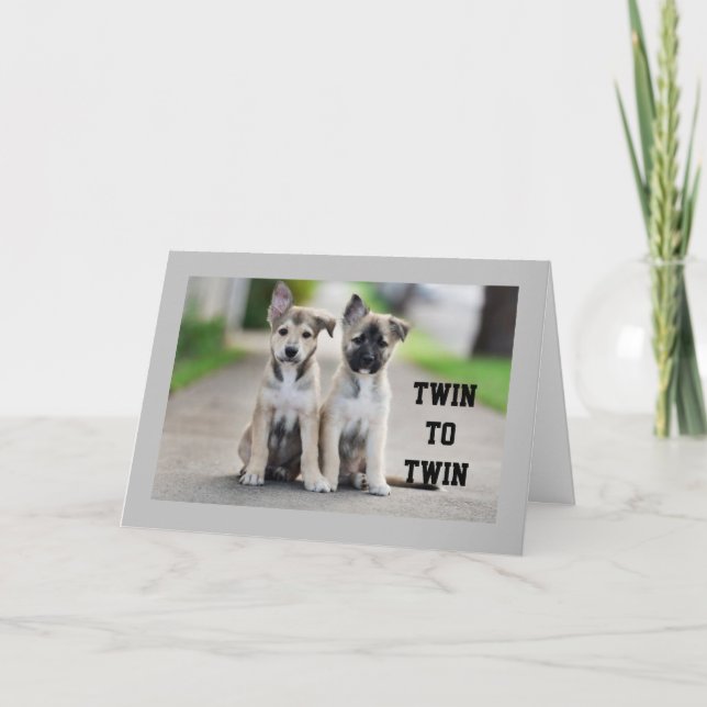 **IRMÃO GÊMEO OU IRMÃ GÊMEA** CARTÃO DE ANIVERSÁRI (Frente)