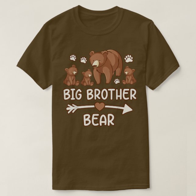 irmão mais velho urso 3 cub, camisa de urso do irm (Frente do Design)