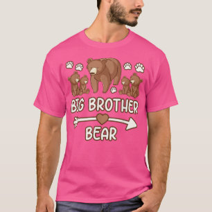 irmão mais velho urso 4 camiseta de filhote, urso 