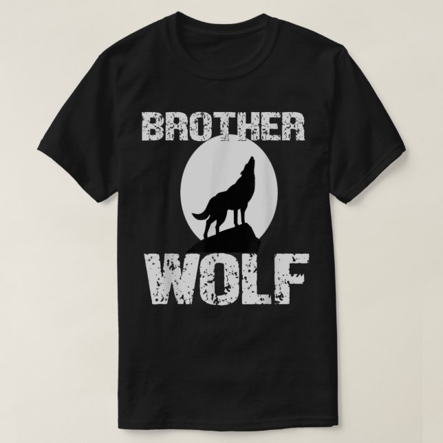 Irmão Wolf Camisa Da Tribo Familiar Lobos Mo (Frente do Design)