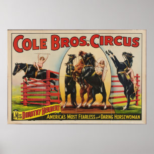 Irmãos do Cole, poster do circo dos anos 30