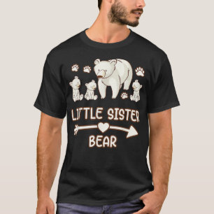 irmãozinha urso 3 camisetas de filhote, irmã mais