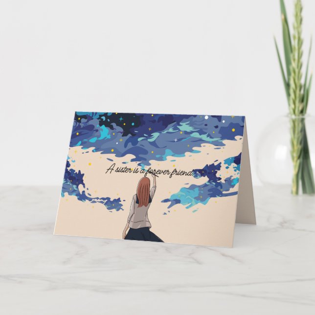 IRMÃS E CARTÃO DE AMIGOS PARA SEMPRE (Frente)