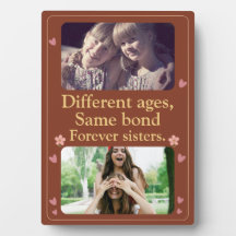 Irmãs para Sempre – Placa de Foto Personalizada pa