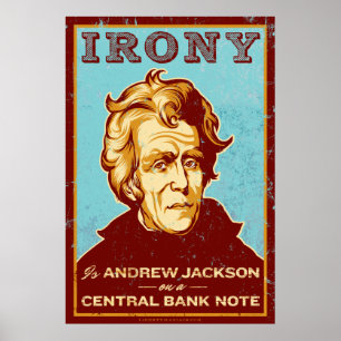 Ironia é Jackson em um Poster de Nota do Banco Cen