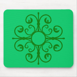 Ironia Verde ornamentado no Mousepad Verde