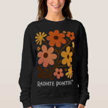 Irradie Positividade Retro Floral Boho Suéter Pret