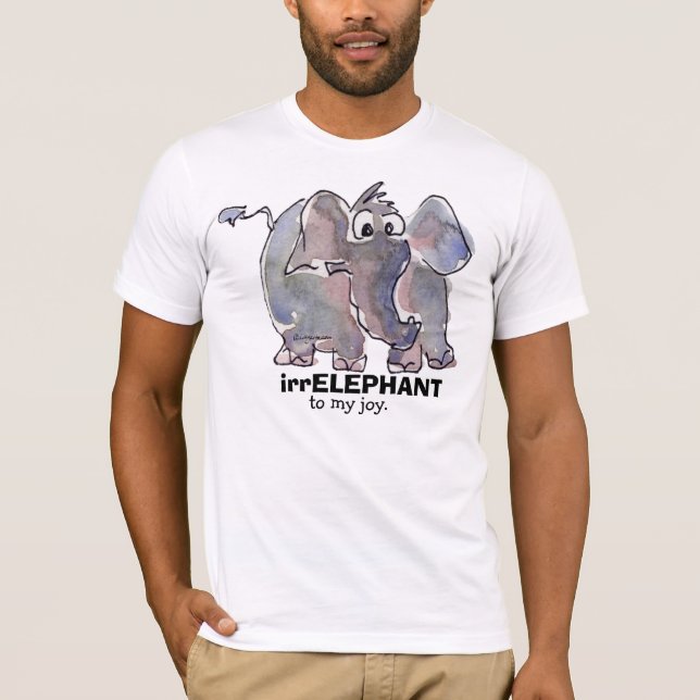 irrELEPHANT a minha camisa dos desenhos animados T (Frente)