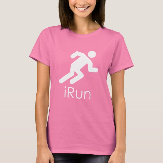 "iRun" Mulheres Correndo Camisa (Frente)
