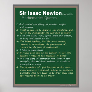 Isaac Newton cita o poster