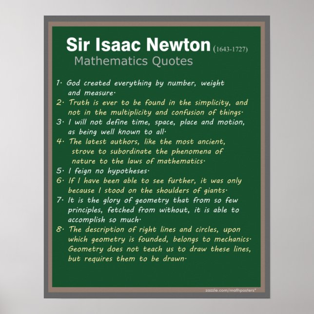 Isaac Newton cita poster (Frente)