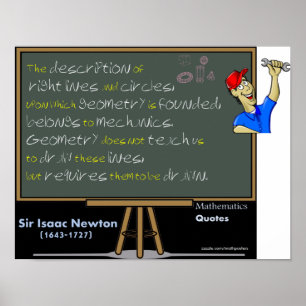 Isaac Newton Matemática poster