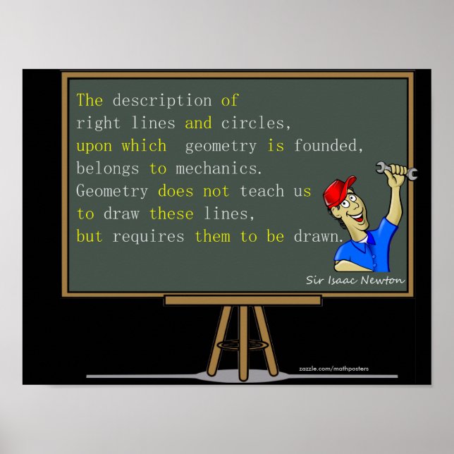 Isaac Newton Matemática poster (Frente)