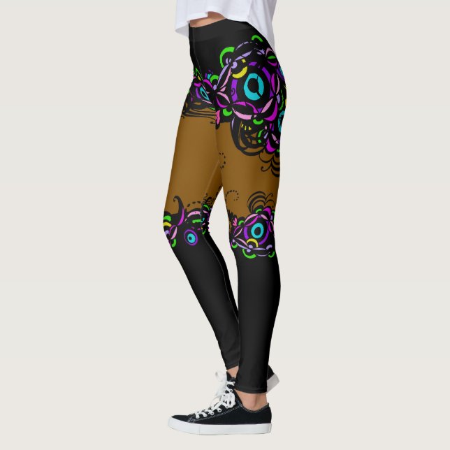 Isabella Brown Illusion Leggings (Esquerda)