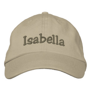 Isabella Name Embroiderado Baseball Boné Khaki