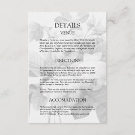 Isabella Vintage Rosas de casamento Cartão de Deta