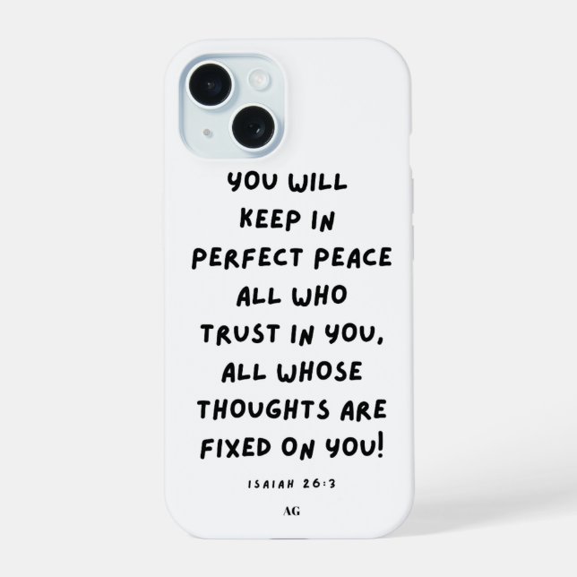Isaiah 26:3 Iphone 15 Case (Verso)