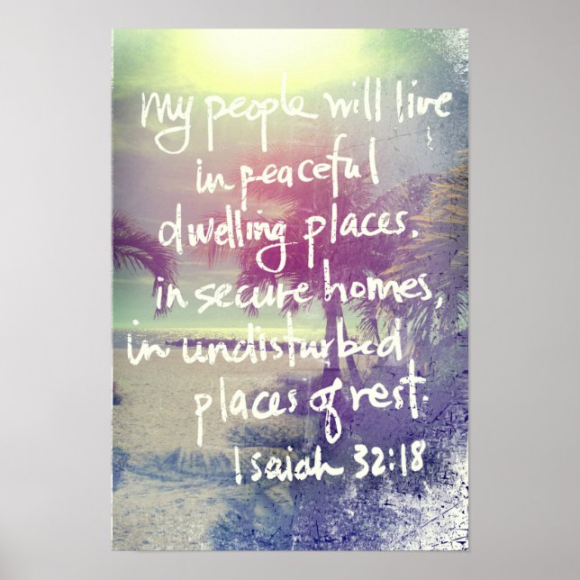 Isaiah 32:18 Poster (Frente)