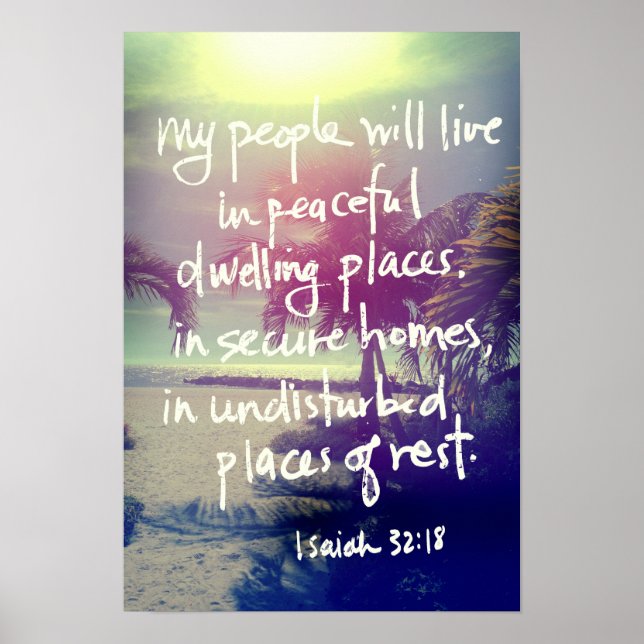 Isaiah 32:18 Poster (Frente)
