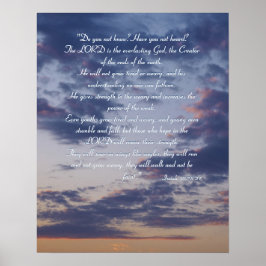 Isaiah 40;28-31 - Poster Inspiracional