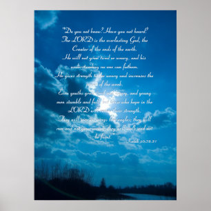 Isaiah 40; 28-31 - Poster inspirado