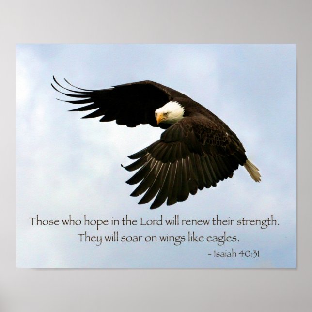 Isaiah 40:31 Eagle Poster (Frente)