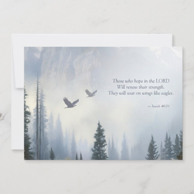 Isaiah 40:31 Eagles Wings Scripture Note Card (Frente)