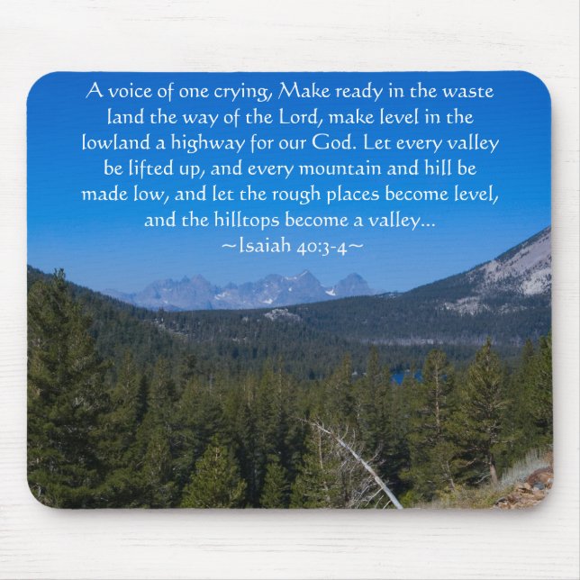 Isaiah 40:3-4 Mammoth Lagos Mousepad (Frente)
