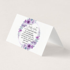 Isaiah 41:10 Medo não Escritura Floral Roxa