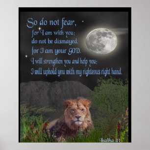 Isaiah 41:10 poster cristão