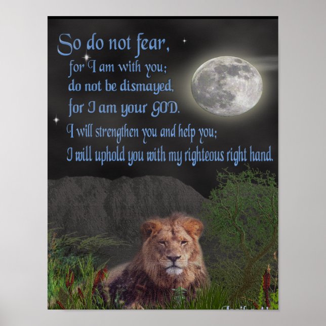 Isaiah 41:10 poster cristão (Frente)