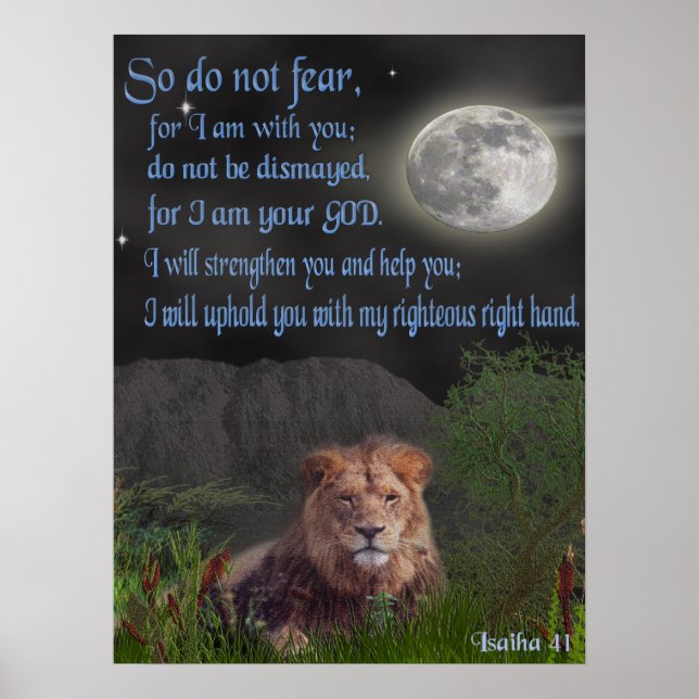 Isaiah 41: 10 poster cristãos (Frente)