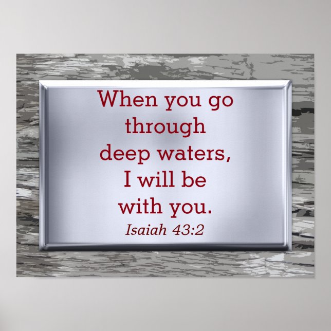 Isaiah 43:2 - impressão de arte (Frente)