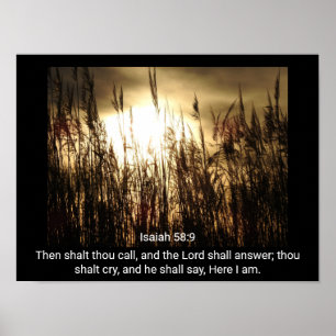Isaiah 58:9 - Aqui estou eu - Art Impressão