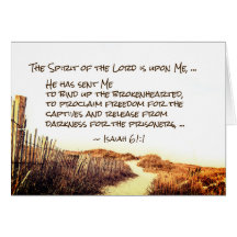 Isaiah 61:1,3 Ligue o coração partido, Cartão