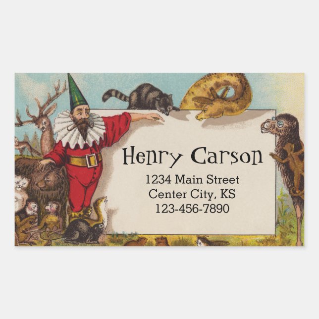 Isidore, o Elf e o seu adesivo dos animais (Frente)