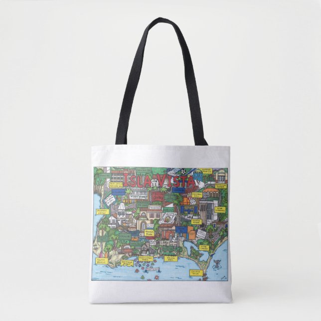 Isla Vista Map Tote Bag (Frente)