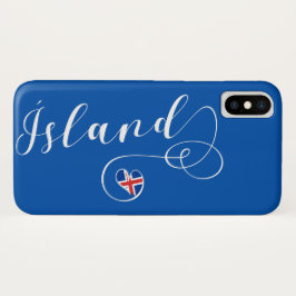 Ísland Islândia Heart Cell Capa de telefone